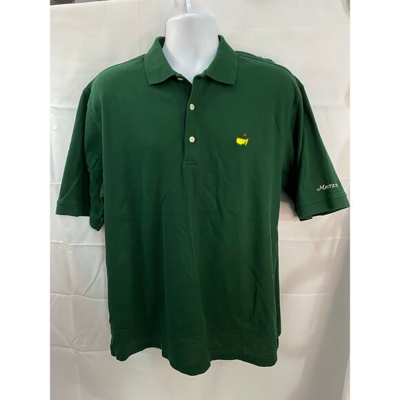 Masters Collection Green Large Mens Shirt Polo Vintage 60s 2 Ply - Picture 1 of 8